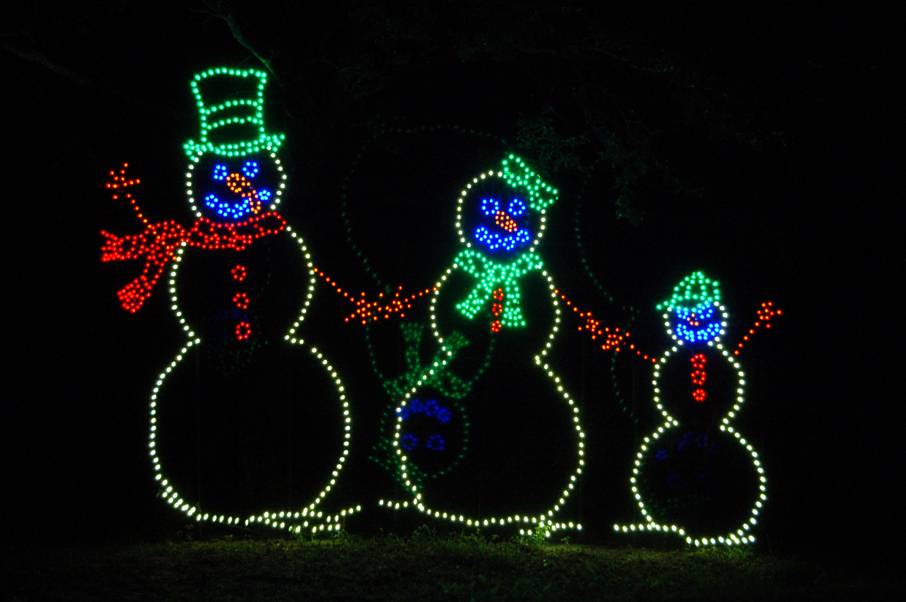 Image of snowmen light display